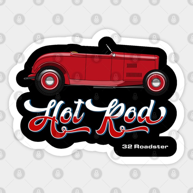 32 Roadster Hot Rod Sticker by CC I Design